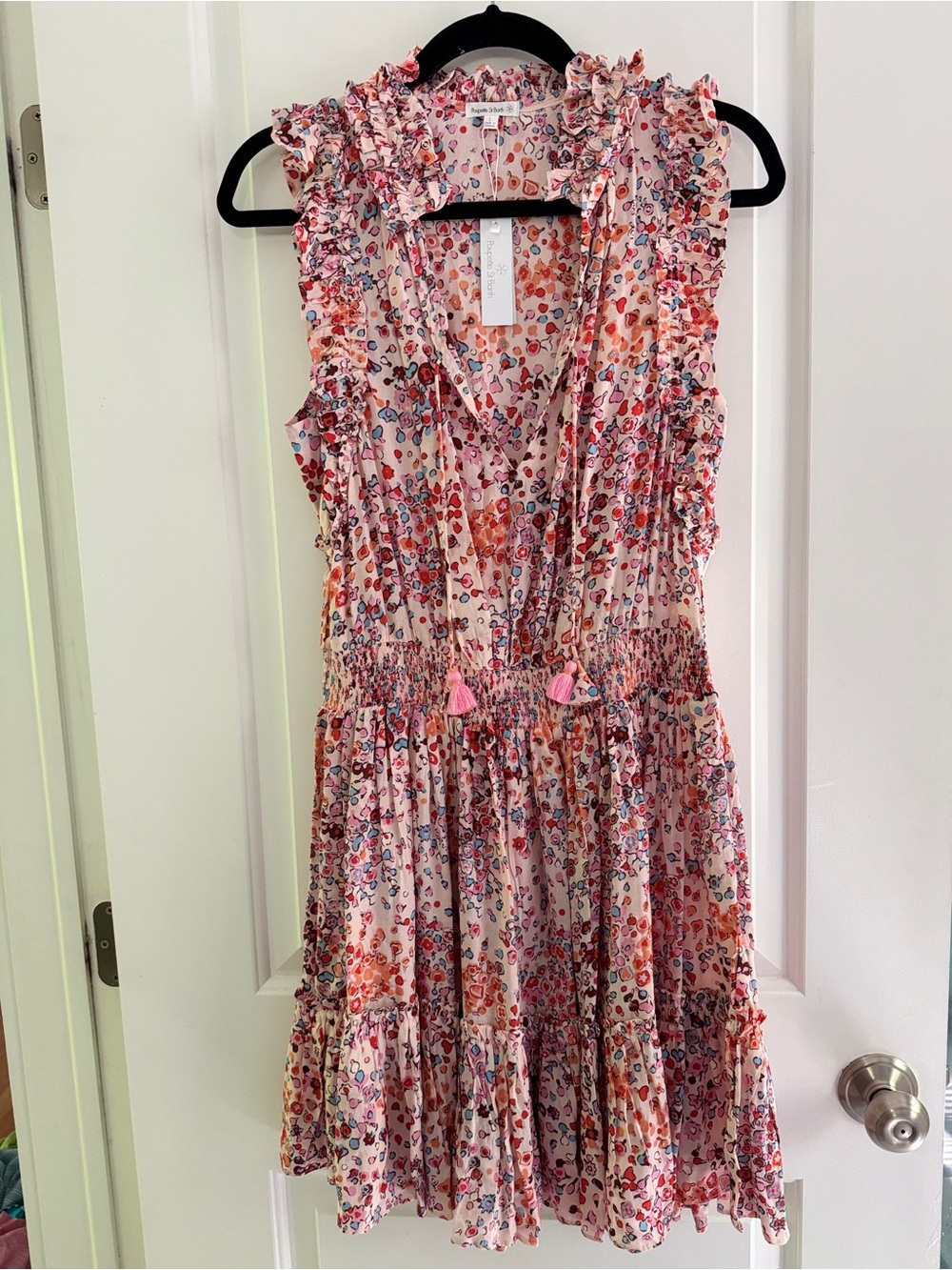 Poupette St. Barth Triny Ruffled Mini Dress NWT Large